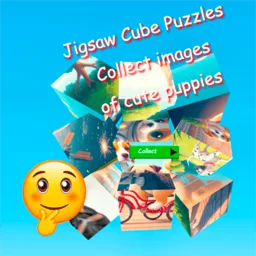 Jigsaw Cube Puzzles Collect Pictures with Cute Puppies