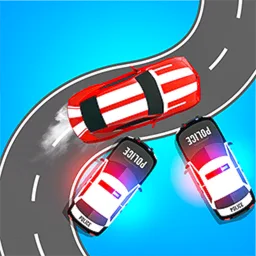 Police Car Chase ZigZag Escape 3D Driving Game